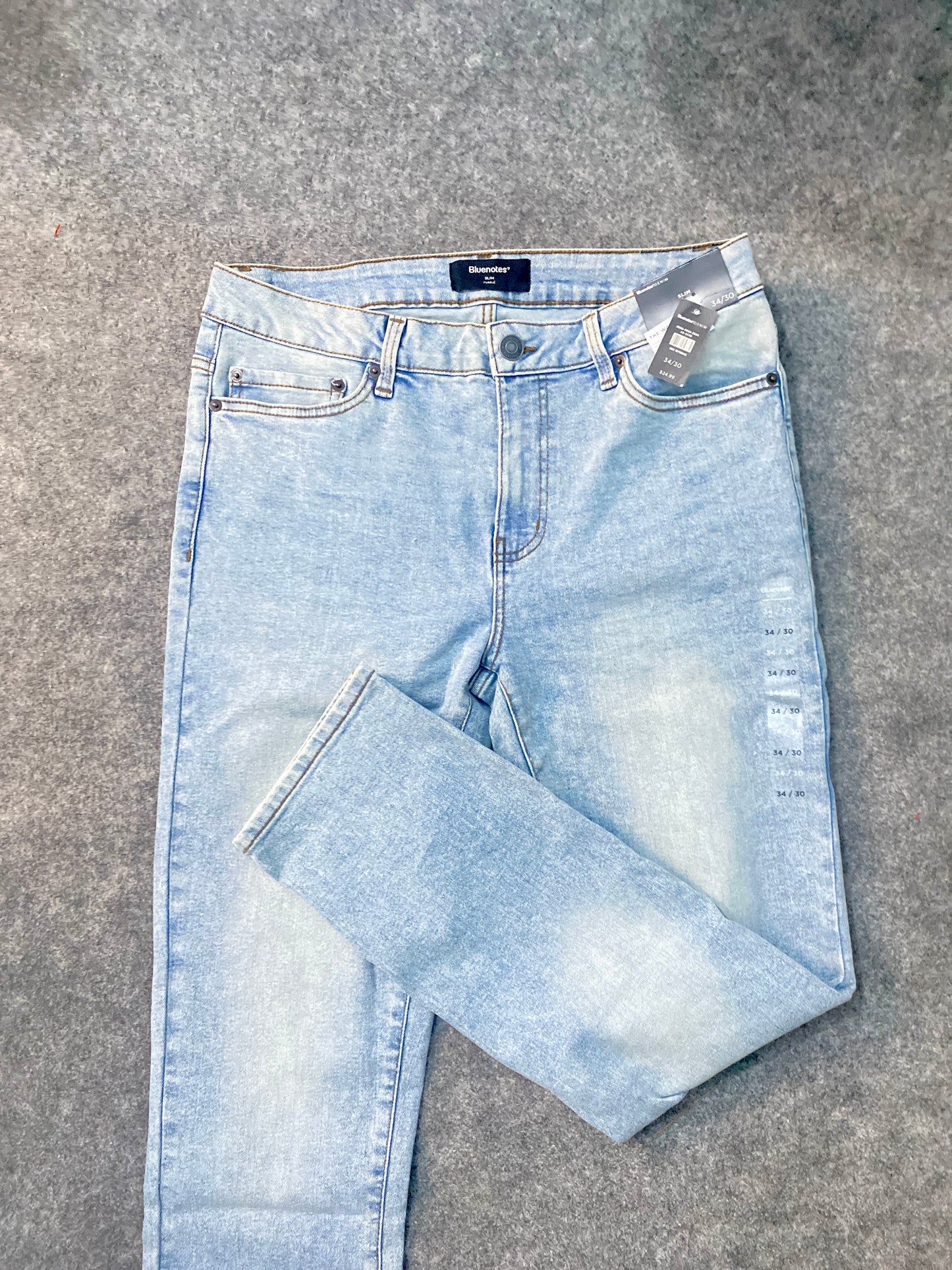 Men’s Light Blue Slim Straight Jeans – Casual Everyday Fit
