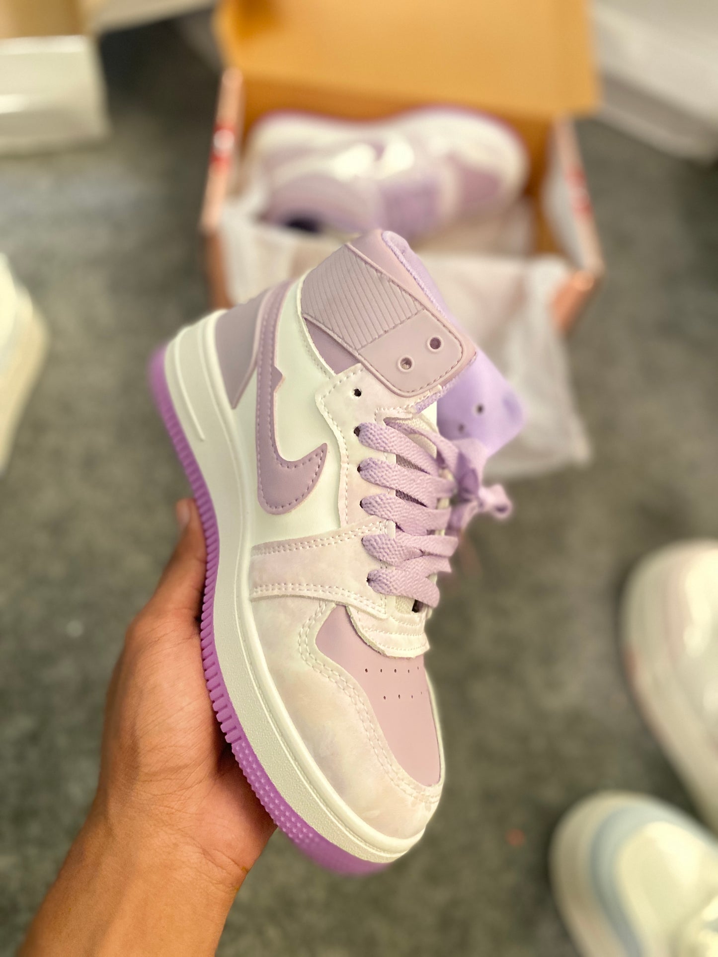 Women’s Trendy Purple High-Top Sneakers