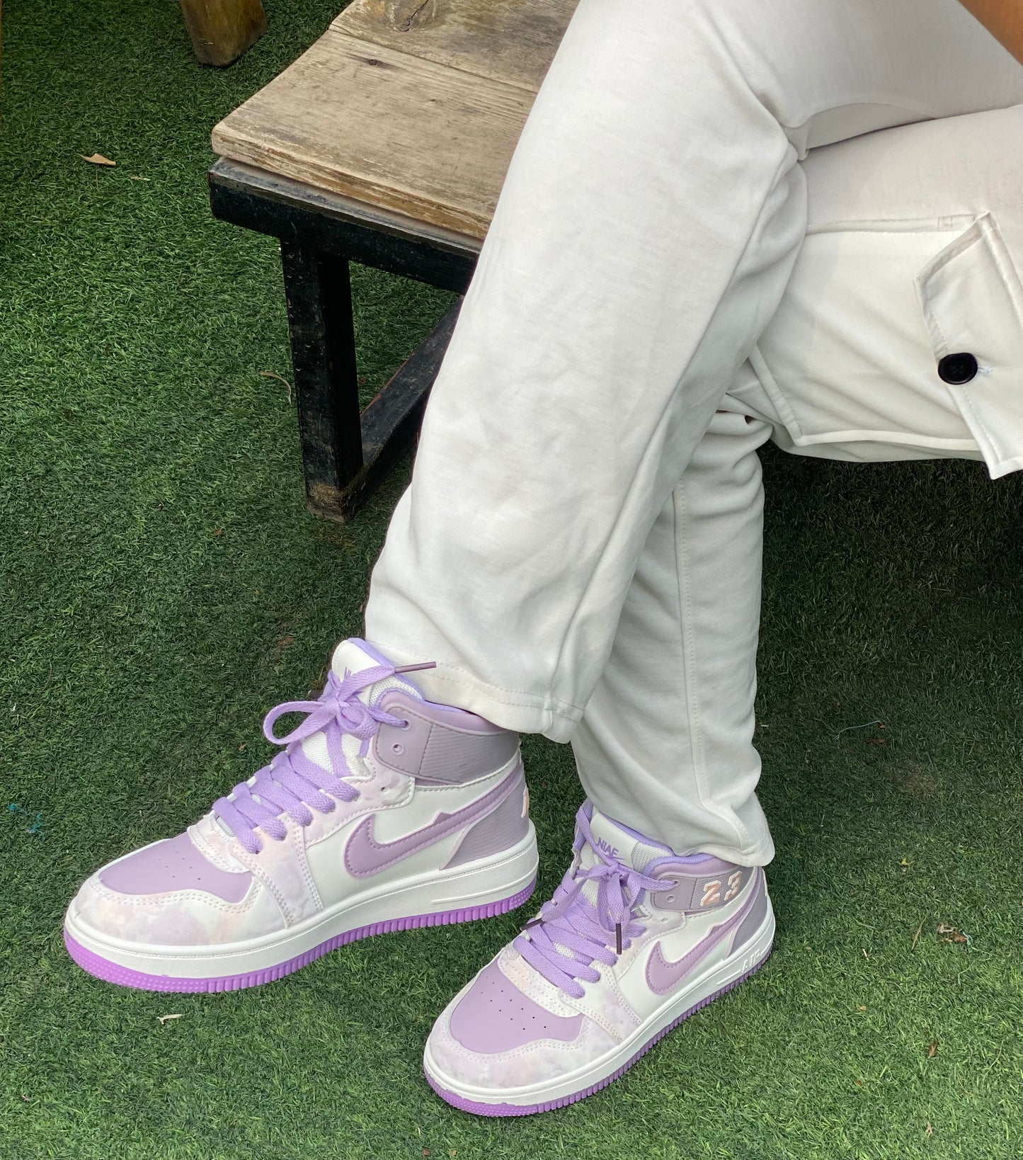 Women’s Trendy Purple High-Top Sneakers