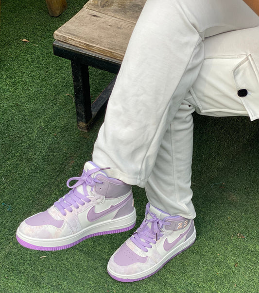 Women’s Trendy Purple High-Top Sneakers