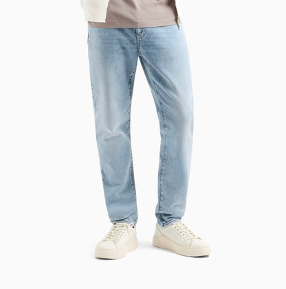 Men’s Light Blue Slim Straight Jeans – Casual Everyday Fit