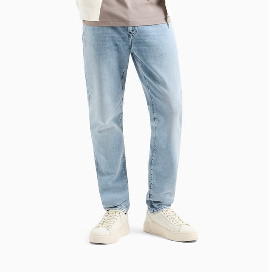 Men’s Light Blue Slim Straight Jeans – Casual Everyday Fit