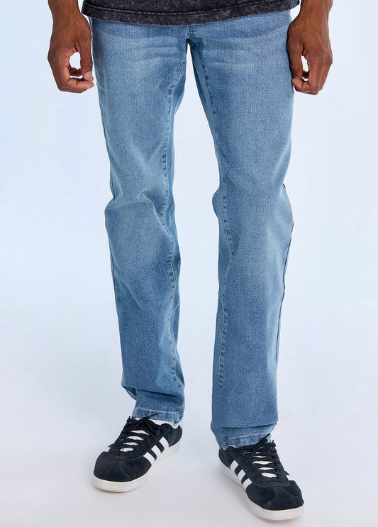 Men’s Classic Blue Straight Leg Jeans – Everyday Comfort Fit